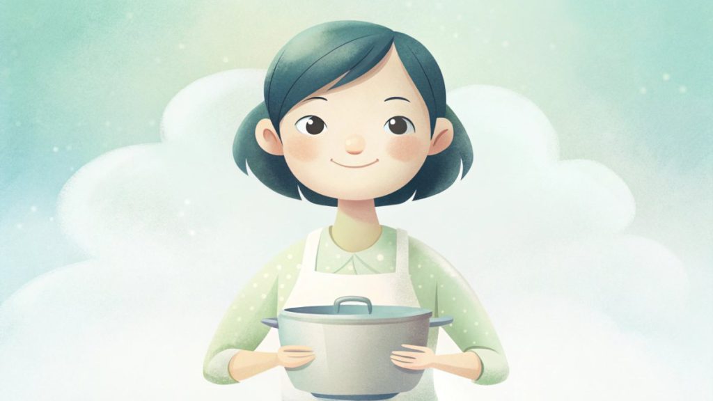 dekle kuha cbd kapljice po receptu in drzi lonec