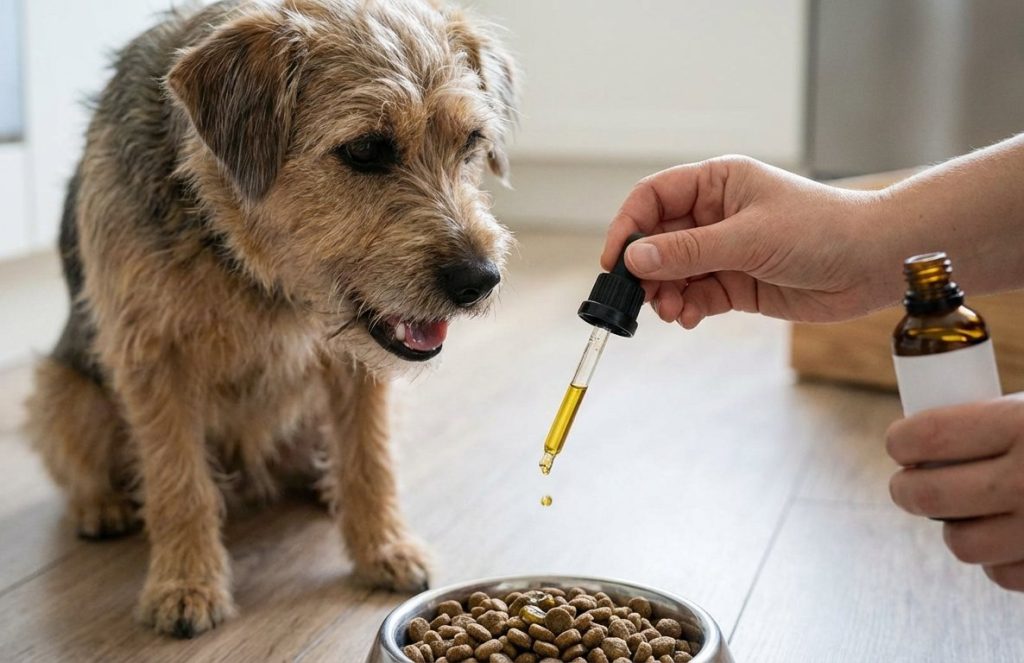 cbd kapljice na pasji hrani